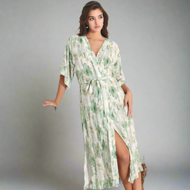 GREEN LEAVES ROBE