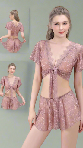 Two piece sleeping dress